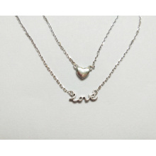 Women's heart pendant sterling silver love love necklace